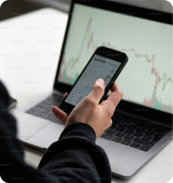 an image of a phone and laptop